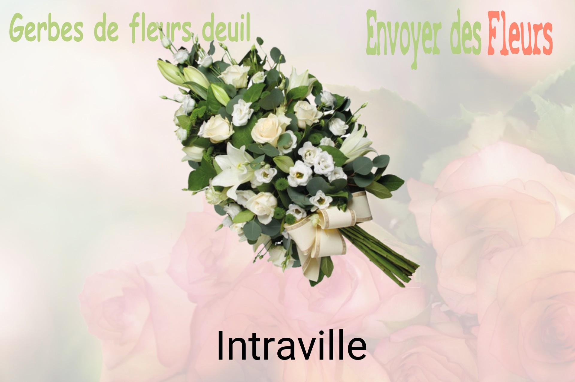 Gerbe de fleurs de deuil livrée à Intraville